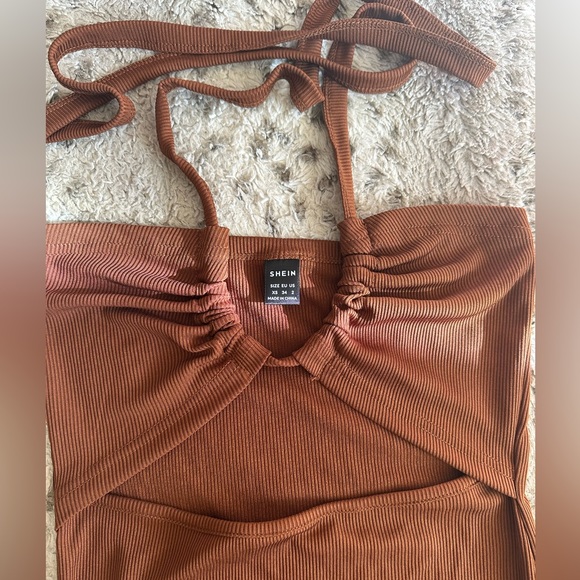 Brown Bodycon Dress - Picture 5 of 6